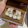 Pendientes de Moda de Aguja de Plata 925 con Cubos de Perla de Venta Caliente Pendientes Dulces de Nicho de Gama Alta Pendientes de Diseño Exquisito