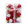 Decoração de Natal 30 3cm Bola de Natal Estrela para o topo da árvore Laço Embalagem de caixa de presente Pingente de decoração de árvore de Natal