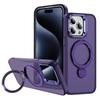 Adequado para Apple 16promax capa de celular com suporte giratório de sucção magnética fosco iphone15 capa protetora de fulcro transfronteiriça