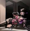 Traje de una pieza morado de encaje transparente con escote halter en la espalda, ajustador de cintura, para mujer madura talla extra, con bloques de color