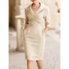 Novo Vestido Elegante Europeu e Americano da Amazon para Afinar a Cintura
