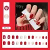Explosões Vermelhas da Internet Puro Desejo Estilo Simples Usar Armadura Diariamente Manicure Branca Peças Europeias e Americanas Francesa Longa Armadura Removível