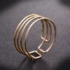 Novo Bracelete de Metal de Aba Larga Jane Europeu e Americano da Moda Bracelete Decorativo Feminino Joias Exageradas Atacado