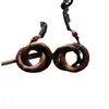 Rayo Natural Mini Gan Kun Yin Yang Dátil Melocotón Siete Estrellas Lagerstroemia indica Prohibido Dorado Uno Collar Tallado Hecho a Mano Puro