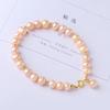 Pulsera de Perlas Naturales de Agua Dulce para Mujer Perlas Rosas Estilo Barroco Exclusivo Transfronterizo para Perlas Auténticas