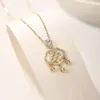 Nuevo Collar de Plata de Ley S925 Estilo Chino, Campana de Nube de Lujo Ligero Nicho Colgante Clavícula para Mujer, Accesorio de Diseño de Alta Gama