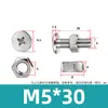 Tornillo y Tuerca Combinación de Dos Piezas para Máquina de Mascarillas y Luminarias, Acero Inoxidable 304 Tornillo y Tuerca