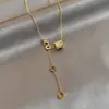 Diseño de Cintura con Números Romanos Estilo Coreano Sentido de Diseño Popular en Internet ins Simple Elegante Nuevo Estilo Acero de Titanio Colgante de Collar de Moda