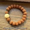 Pulsera de cuentas de Bodhi con pequeños diamantes, pulsera de carbón de Bodhi tostado de mano, pulsera de rosario Wenwan de gatito lindo para hombres y mujeres