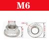 Porca Flangeada de Aço Inoxidável 304 Din6923 Porca Antiderrapante com Arruela Integrada Porca Sextavada com Flange M3-M16