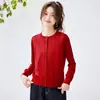 Tejido de Punto con Cuello en V 2026 Nuevo Estilo Primavera y Otoño Suéter Brillante de Seda con Pedrería Versátil Adelgazante Cárdigan Corto Top para Mujer