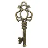 Llave Antigua de Bronce Vintage, Accesorios Creativos de Aleación para Joyería DIY, Colgante de Llave en Forma de Corazón Moderno y Personalizado