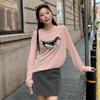 Camiseta de Manga Larga de Blusa Tencel para Mujer, Estilo Retro Americano con Estampado de Perro, Protección Solar de Verano, Top de Blusa Holgado y Versátil para Mujer