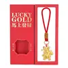 Colgante Llavero de Oro Puro 999 para Riqueza Inmediata, Adorno Colgante para Coche, Año del Caballo, Año Nuevo, Año de Nacimiento, Regalo para Amigos