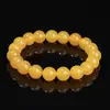 Pulseira de Ágata Amarela Natural de Luxo Leve, Fio Único, Amarelo Óleo de Galinha Cristalino, Textura Tipo Gelo, Úmido e Vibrante, Versátil, Venda Direta do Fabricante