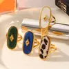 Anillo de Acero Inoxidable y Piedra Natural Más Vendido del Mundo con un Toque de Lujo Ligero y Alta Gama, Accesorios de Joyería de Anillo de Lapislázuli y Turquesa Transfronterizos