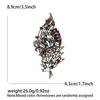 Broche de liga retrô europeia e americana de strass em cores quentes e de venda internacional, corsage, elegante, alfinete, colarinho, acessórios