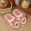 Pantuflas de Algodón Planas Antideslizantes Esponjosas 2026 para Mujer Lindo Moño Alta Apariencia Correa Única Súper Suaves Versátiles Estilo Nuevo