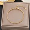 Pulsera 100 Europea y Americana Acero de Titanio Color Oro de 18k Libre de Color para Mujer Simple Versátil Elegante Ins Moda Personalizada Joyería de Mano