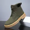 Cross-border Explosions Martin Boots Masculino Extra Grande Tamanho 48 Botas Masculinas Estilo Britânico Retro Botas de Trabalho de Cano Alto Botas de Couro