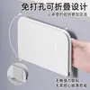 Estante de Almacenamiento Plegable Montado en la Pared para Baño, Dormitorio, Mesita de Noche, Organizador de Pared sin Taladro