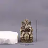 Latón Vintage Estatua Sentada del Antiguo Zhao Gongming Dios de la Riqueza Decoración del Hogar Adorno de Bendición para Escritorio de Oficina