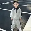 Conjunto de Sudadera para Niños Primavera y Otoño Estilo Coreano Conjunto Deportivo Fresco de Dos Piezas para Niños Medianos y Mayores Streetwear Comercio Exterior