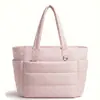 Bolsa de Viaje Nueva Acolchada Transfronteriza, Bolso de Mano Ligero Casual de Gran Capacidad Esponjoso para Mujer, Bolso de Hombro