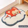 Alfombra de suelo absorbente antideslizante para baño de dibujos animados con flocado, felpudo, alfombra de baño, alfombra gruesa antideslizante