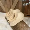 Botas de Nieve de Felpa con Suela Gruesa Parte Trasera Semiabierta Ropa de Abrigo para Mujer Invierno Nueva Llegada Slip-on Zapatos de Algodón Gruesos y Cálidos para Mujeres Embarazadas