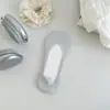 Meias de Barco de Boca Rasa Femininas Verão Algodão Inferior Boca Rasa Invisível Nova Antiderrapante Resistente ao Calcanhar Respirável Meias de Seda Gelada Verão Finas