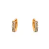Xuping Aleación de Moda Chapado en Oro de 18 Quilates Estilo Ruso Piedra Artificial Vintage Pendientes Pequeños Procesamiento Personalizado