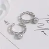 El Elegante Irradiado con Mucho Cáñamo Gris Perla de Agua Dulce Natural Anillo Abierto, Ajustable Ins, Simple y de Gama Alta