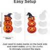 Placas Populares de Halloween para Jardim, Placas de Jardim de Abóbora e Fantasma de Halloween Fofas e Assustadoras, Decorações para Festa no Jardim