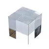Cristal de oro naranja cuadrado cristal de cristal K9 Material blanco en blanco Artesanía de tallado 3D adornos fábrica al por mayor