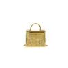 2026 Nueva Moda Bolso Pequeño Cuadrado Sencillo con Pedrería para Mujer Bolso Versátil de Hombro Único Cruzado Bolso de Mano Casual Retro