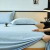 Sábana de algodón puro lavado de clase A para uso maternoinfantil, de una pieza, 100% algodón, para dormitorio individual de estudiantes, juego de tres piezas con funda de almohada