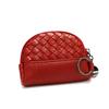 2026 Bolso Nuevo para Mujer Cartera Tejida Hecha a Mano Billetera Sencilla para Monedas Billetera de Piel Sintética Bolso Pequeño con Cremallera para Cosméticos