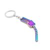 Forma de pistola de óleo de metal criativo personalizado chaveiro peças de modificação do carro chaveiro suporte pequena quantidade de atacado