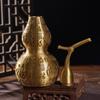 Dinghao Latón Cien Bendiciones Calabaza Artesanía Metálica Calabaza de Fuego Nueve Púrpura Cien Bendiciones con el Carácter 'Cien Bendiciones' Calabaza de Cobre con el Carácter 'Qilin'