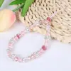 Cordón Creativo para Teléfono Móvil, Correa de Mano Corta, Pulsera con Pegatinas de Diamantes, Colgante de Flor, Colgante para Funda de Teléfono Móvil, Borla DIY