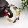 Fila de mano de circón de imitación Fila de mano de circón de colores Pulsera para mujer Modelo de puesto de 10 yuanes