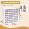 Caja de Almacenamiento de Pintura para Manualidades de 64 Compartimentos Transfronteriza Estante de Pintura para Montar en Pared Estante de Pintura Apilable Nuevo