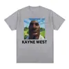 Camiseta Gráfica Divertida de Meme de Kanye West para Hombre Moda Cuello Redondo Manga Corta Camiseta para Hombre Hip Hop Gótico Vintage