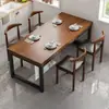 Mesa de comedor para el hogar una mesa cuatro sillas mesa de restaurante tienda de snacks tienda de barbacoa comercial mesa y silla para apartamento pequeño combinación de mesa