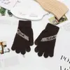 Guantes Cálidos Estilo Coreano para Invierno, Engrosados para Ciclismo, Separados por Dedos, a Prueba de Frío, Felpa de Cristal de Terciopelo para Pantalla Táctil, Lindos para Mujer Estilo Nuevo