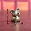 Latão Puro Doze Signos do Zodíaco Rato Desenho Animado Rato Decoração Retrô Objetos Antigos Desktop Animal de Estimação para Chá Artesanato Enfeites Criativos