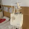 Bolsa Tote de Lona Vintage para Mulheres, Bolsa de Ombro de Grande Capacidade para o Dia a Dia, Bolsa de Mão com Design de Nicho, Bolsa Versátil para o Trabalho