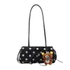 Bolso retro de lunares con lazo estilo coreano para mujer, nuevo bolso baguette de gamuza 2026, bolso de mano, bolso de hombro, bolso cruzado