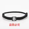 Pulseira Corda de Milão Multicor Transfronteiriça 26 Letras Aço Inoxidável Preto Letreiro Ajustável Pulseira de Corda Trançada